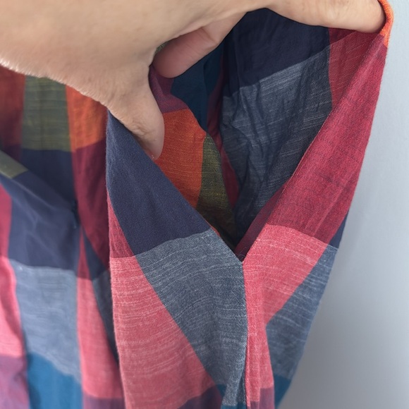 Multicolor Plaid Sleeveless romper - Picture 7 of 7